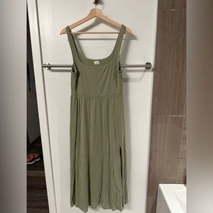 Aritzia Sage Green market slit dress